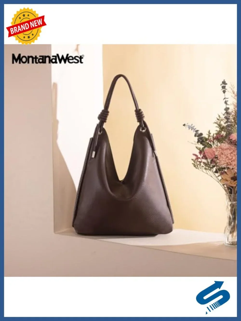 Soft Slouchy PU Leather Hobo Bag with Shoulder Strap